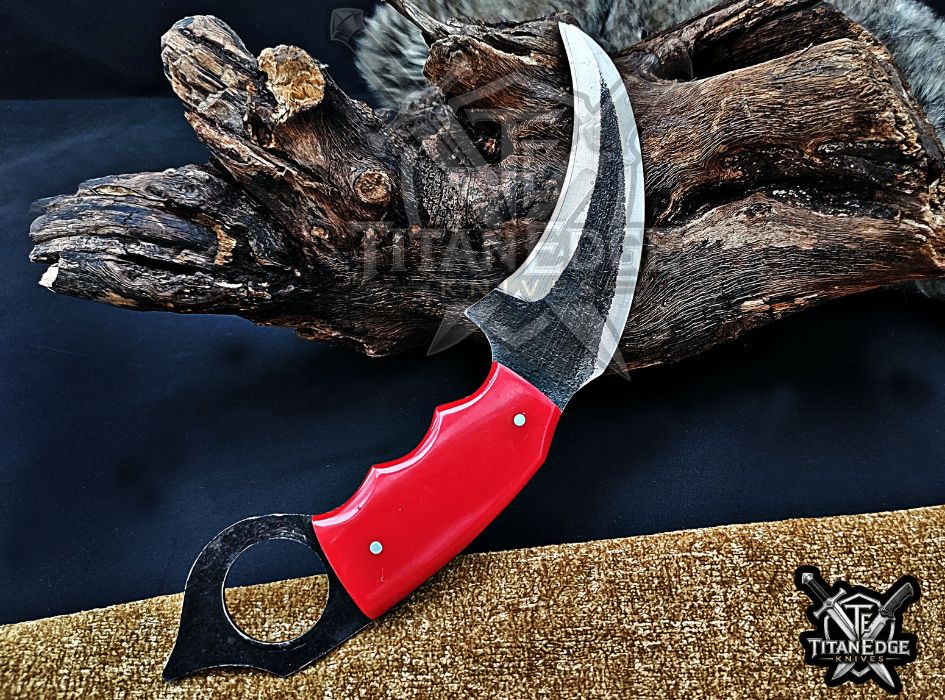 Handcrafted Karambit Knife, 8-Inch Tactical Claw Blade, Outdoor Hunting EDC Pocket Knife, Unique Groomsmen Gift, Collector Utility Knife