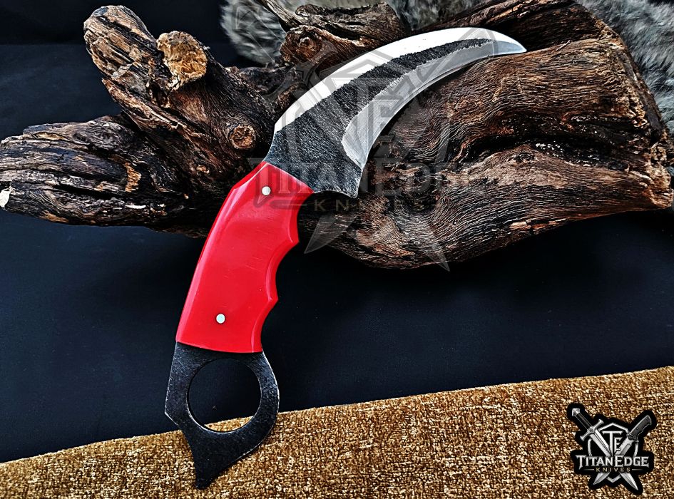 Handcrafted Karambit Knife, 8-Inch Tactical Claw Blade, Outdoor Hunting EDC Pocket Knife, Unique Groomsmen Gift, Collector Utility Knife