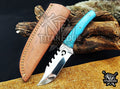 Custom 8inch Hunting Knife, Sawtooth Spine EDC Utility Knife, Resin Handle Outdoor Camping Tool with Sheath