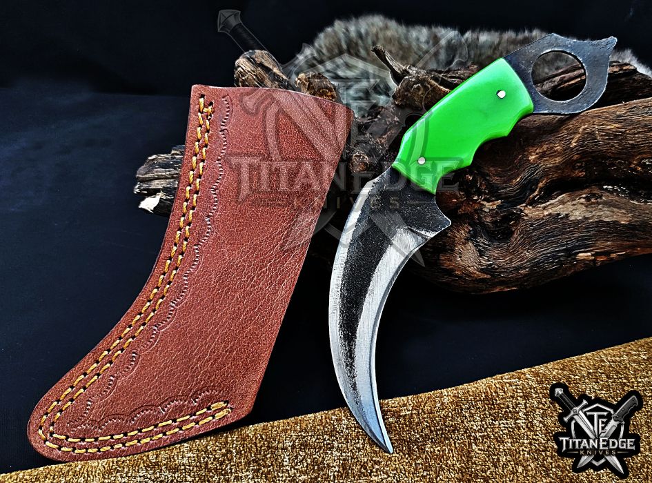 Handcrafted Karambit Knife, 8-Inch Tactical Claw Blade, Outdoor Hunting EDC Pocket Knife, Unique Groomsmen Gift, Collector Utility Knife