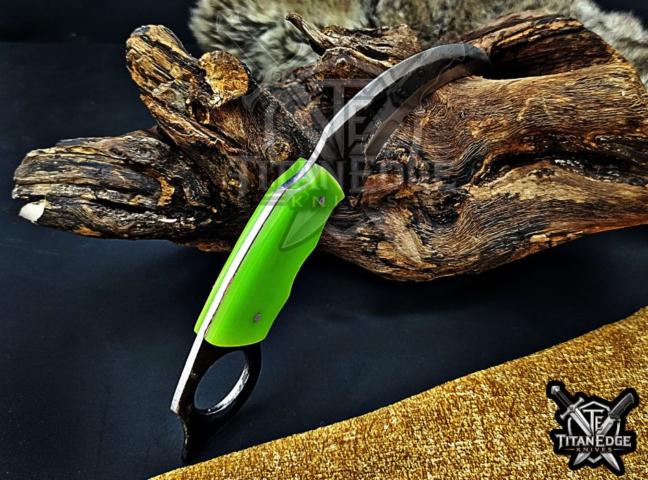 Handcrafted Karambit Knife, 8-Inch Tactical Claw Blade, Outdoor Hunting EDC Pocket Knife, Unique Groomsmen Gift, Collector Utility Knife