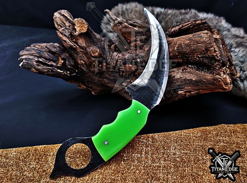 Handcrafted Karambit Knife, 8-Inch Tactical Claw Blade, Outdoor Hunting EDC Pocket Knife, Unique Groomsmen Gift, Collector Utility Knife