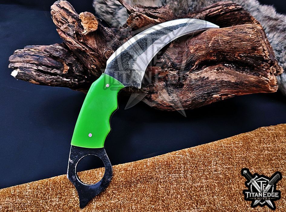 Handcrafted Karambit Knife, 8-Inch Tactical Claw Blade, Outdoor Hunting EDC Pocket Knife, Unique Groomsmen Gift, Collector Utility Knife