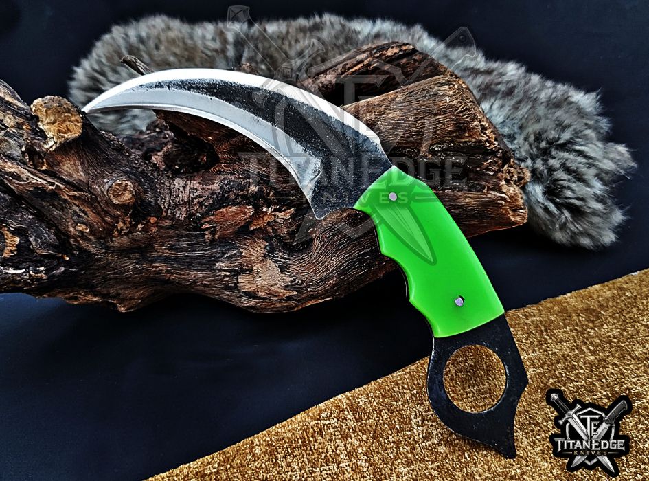Handcrafted Karambit Knife, 8-Inch Tactical Claw Blade, Outdoor Hunting EDC Pocket Knife, Unique Groomsmen Gift, Collector Utility Knife