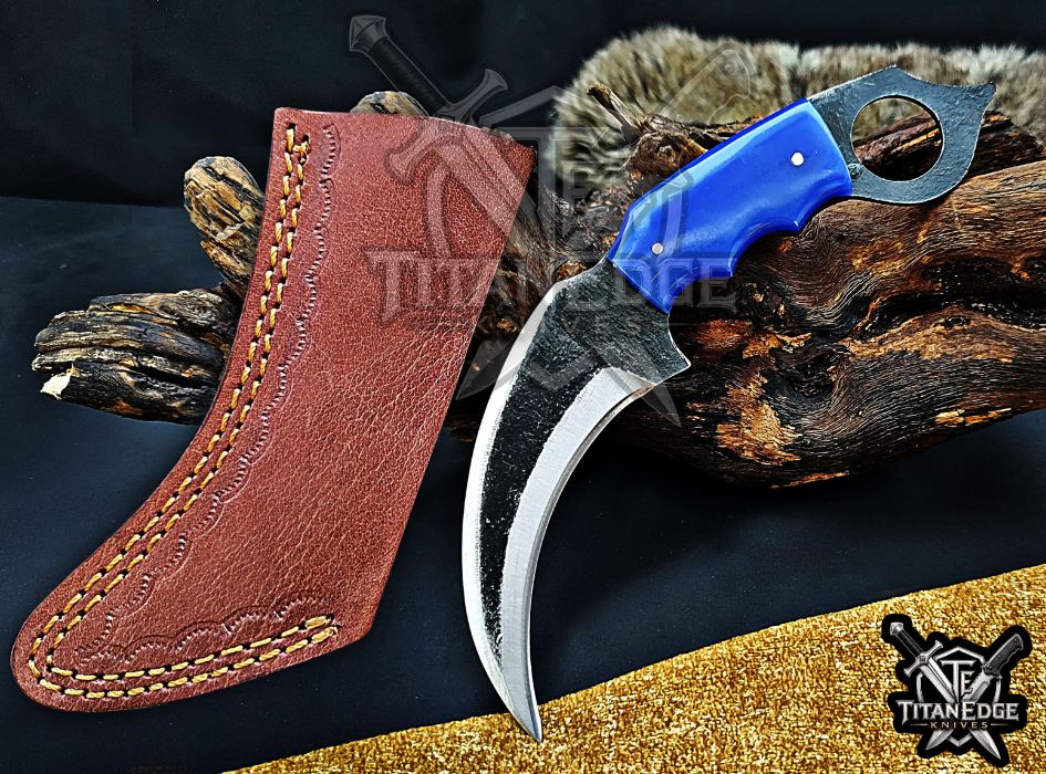 Handcrafted Karambit Knife, 8-Inch Tactical Claw Blade, Outdoor Hunting EDC Pocket Knife, Unique Groomsmen Gift, Collector Utility Knife