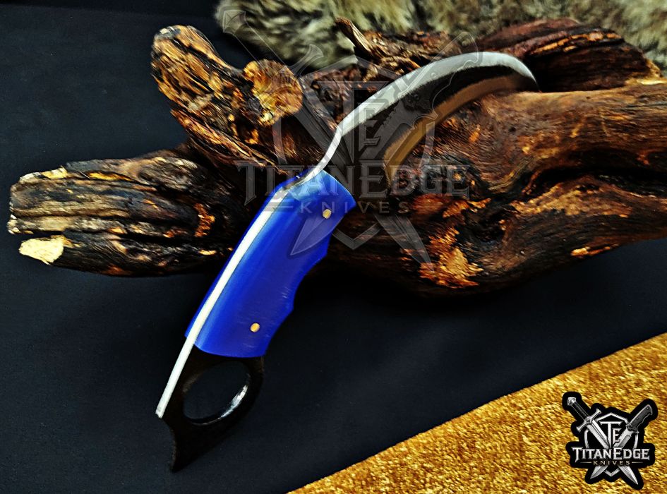 Handcrafted Karambit Knife, 8-Inch Tactical Claw Blade, Outdoor Hunting EDC Pocket Knife, Unique Groomsmen Gift, Collector Utility Knife