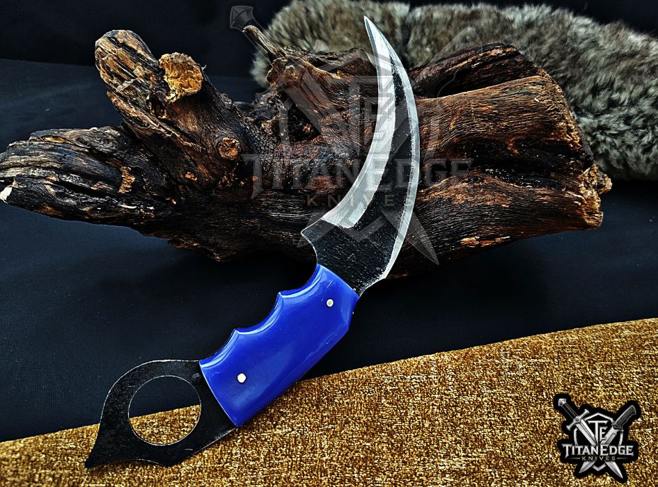 Handcrafted Karambit Knife, 8-Inch Tactical Claw Blade, Outdoor Hunting EDC Pocket Knife, Unique Groomsmen Gift, Collector Utility Knife