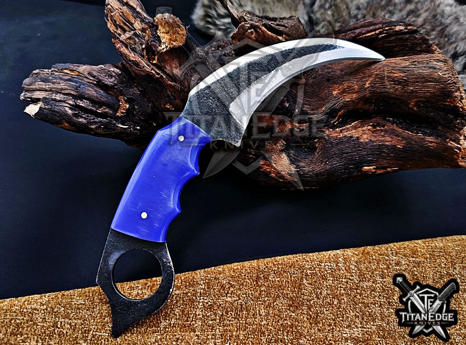Handcrafted Karambit Knife, 8-Inch Tactical Claw Blade, Outdoor Hunting EDC Pocket Knife, Unique Groomsmen Gift, Collector Utility Knife