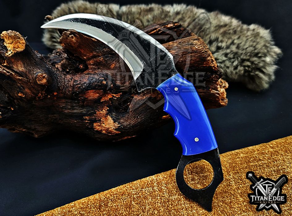 Handcrafted Karambit Knife, 8-Inch Tactical Claw Blade, Outdoor Hunting EDC Pocket Knife, Unique Groomsmen Gift, Collector Utility Knife