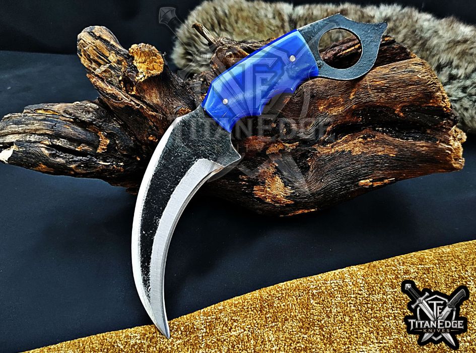 Handcrafted Karambit Knife, 8-Inch Tactical Claw Blade, Outdoor Hunting EDC Pocket Knife, Unique Groomsmen Gift, Collector Utility Knife