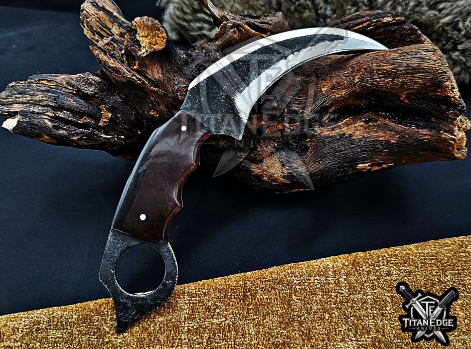 Handcrafted Karambit Knife, 8-Inch Tactical Claw Blade, Outdoor Hunting EDC Pocket Knife, Unique Groomsmen Gift, Collector Utility Knife
