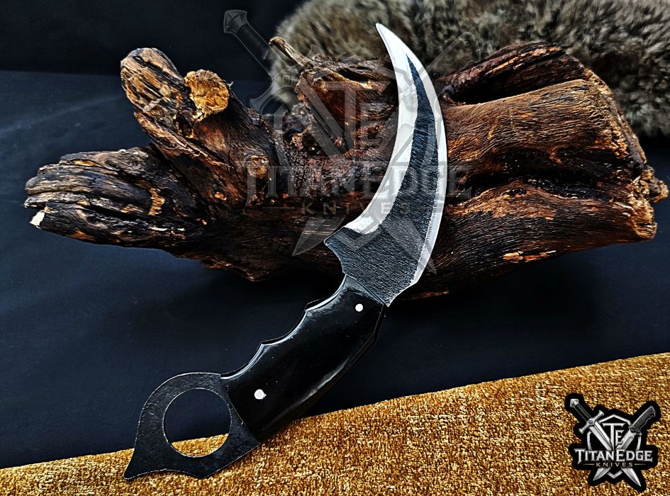 Handcrafted Karambit Knife, 8-Inch Tactical Claw Blade, Outdoor Hunting EDC Pocket Knife, Unique Groomsmen Gift, Collector Utility Knife