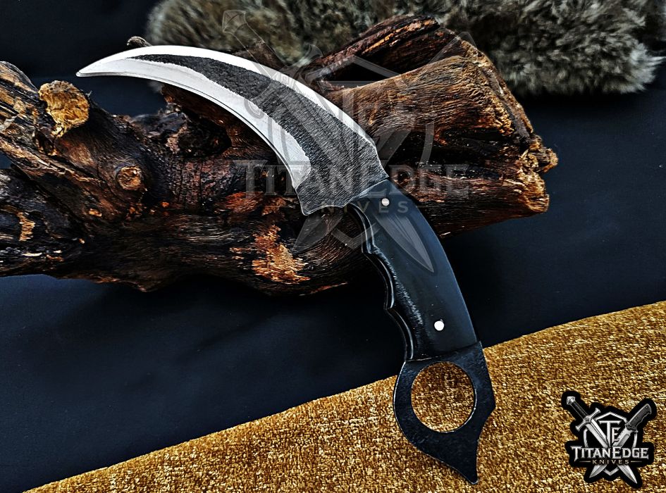 Handcrafted Karambit Knife, 8-Inch Tactical Claw Blade, Outdoor Hunting EDC Pocket Knife, Unique Groomsmen Gift, Collector Utility Knife