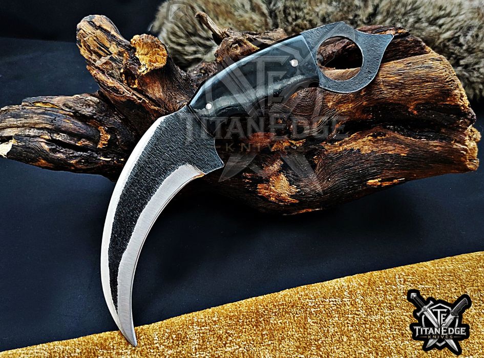Handcrafted Karambit Knife, 8-Inch Tactical Claw Blade, Outdoor Hunting EDC Pocket Knife, Unique Groomsmen Gift, Collector Utility Knife