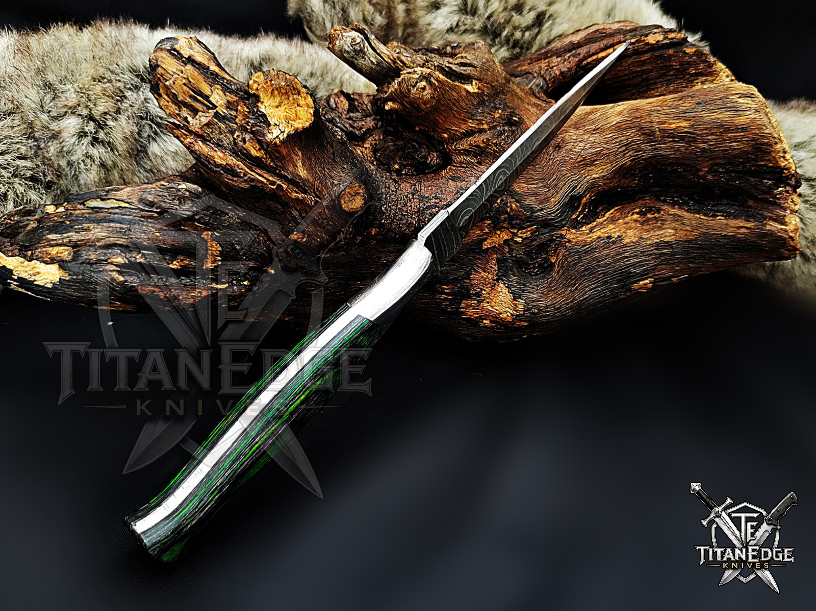 Personalized Handmade 8.75 Inch Damascus Steel Needle Point Dagger Boot Knife, Fixed Blade Boot Knife, Wood Handle, Men's Gift With Sheath