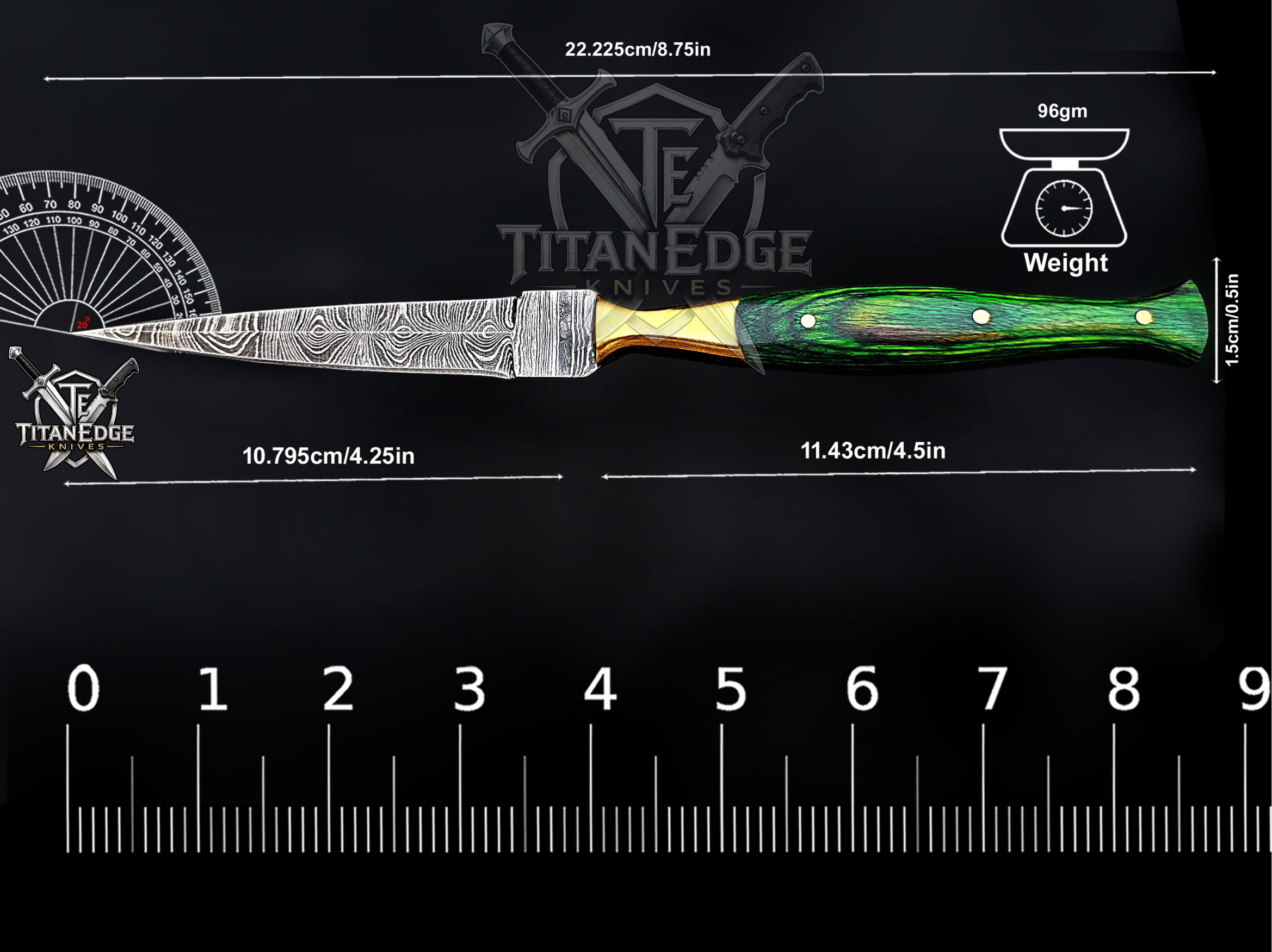 Personalized Handmade 8.75 Inch Damascus Steel Needle Point Dagger Boot Knife, Fixed Blade Boot Knife, Wood Handle, Men's Gift With Sheath