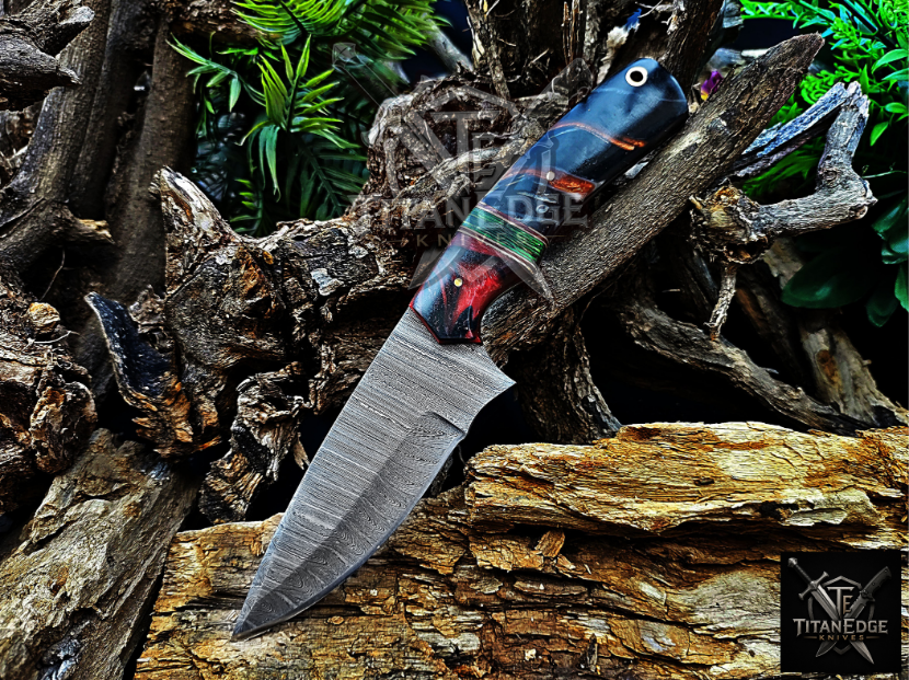 Personalized Handmade Damascus Steel Bowie Knife Hunting Knife: Forged Camping Knife, Gift for Groomsmen With Leather Sheath