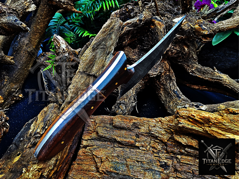 Personalized Handmade Damascus Steel Bowie Knife Hunting Knife: Forged Camping Knife, Gift for Groomsmen With Leather Sheath