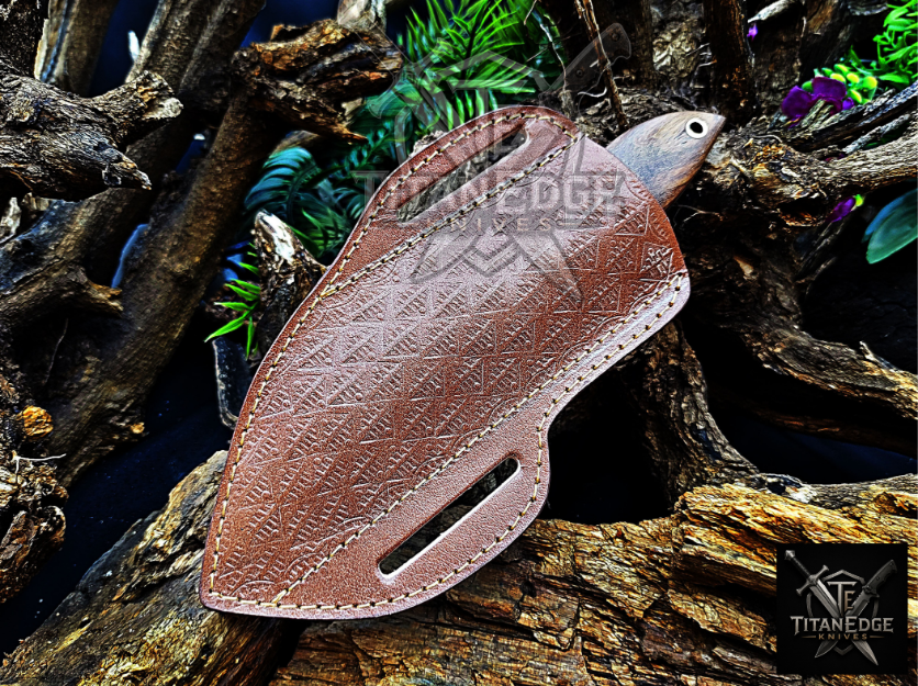 Personalized Handmade Damascus Steel Bowie Knife Hunting Knife: Forged Camping Knife, Gift for Groomsmen With Leather Sheath
