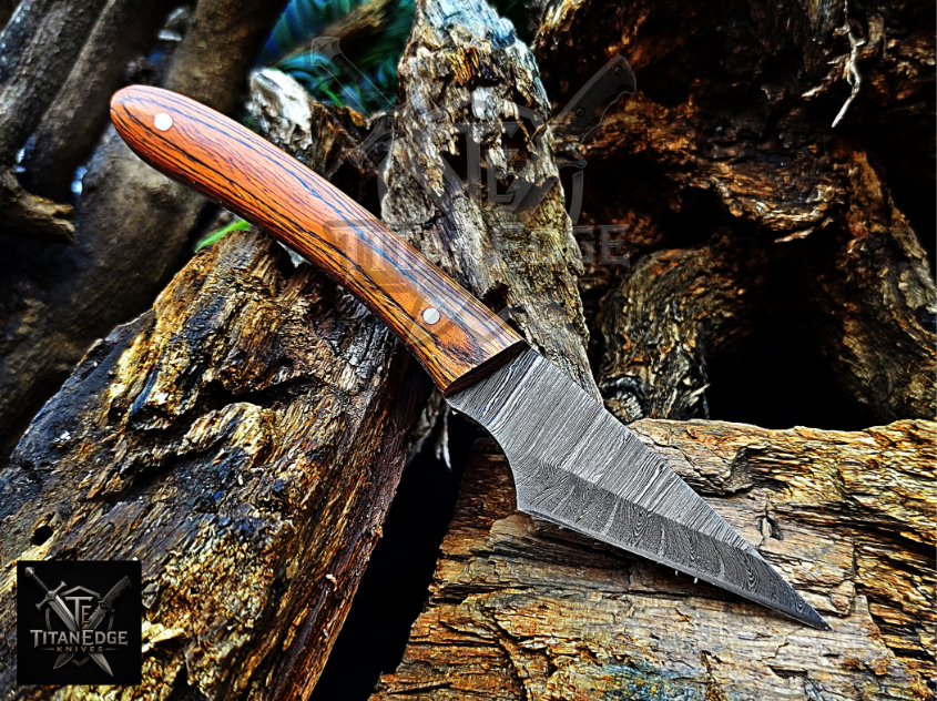 Personalized Handmade Damascus Steel Bowie Knife Hunting Knife: Forged Camping Knife, Gift for Groomsmen With Leather Sheath