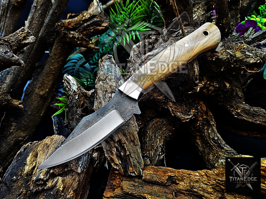 Personalized Handmade Damascus Steel Bowie Knife Hunting Knife: Forged Camping Knife, Gift for Groomsmen With Leather Sheath