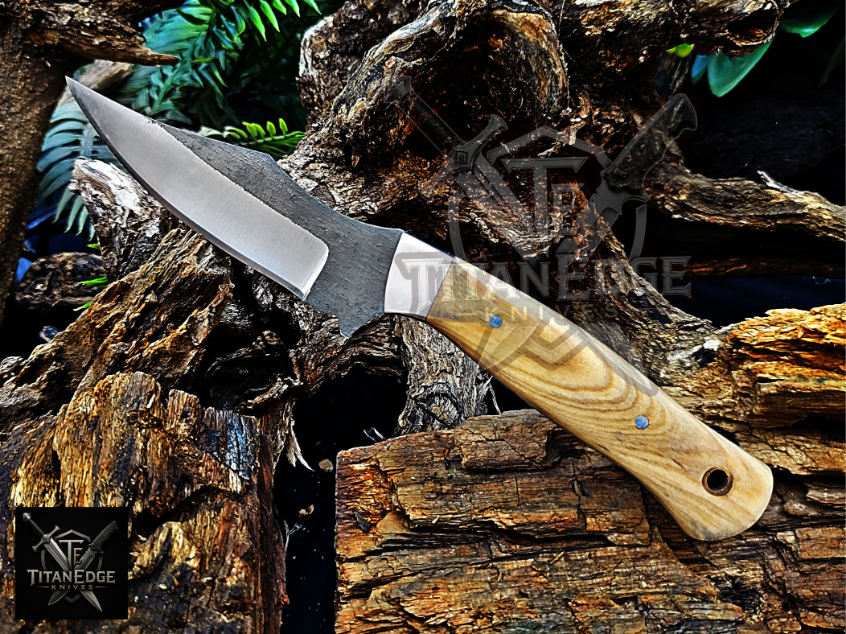 Personalized Handmade Damascus Steel Bowie Knife Hunting Knife: Forged Camping Knife, Gift for Groomsmen With Leather Sheath