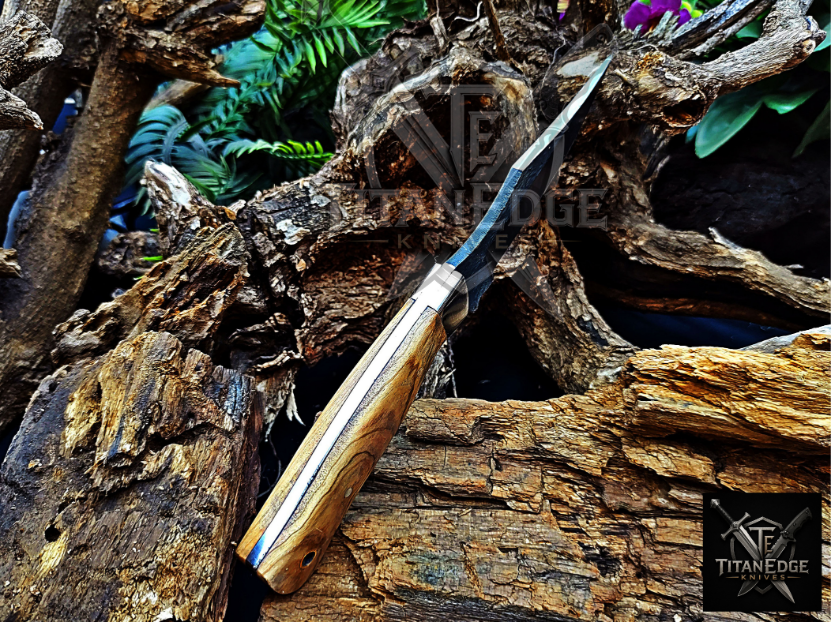 Personalized Handmade Damascus Steel Bowie Knife Hunting Knife: Forged Camping Knife, Gift for Groomsmen With Leather Sheath