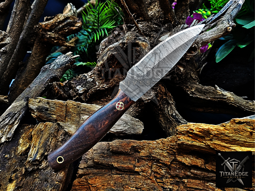 Personalized Handmade Damascus Steel Bowie Knife Hunting Knife: Forged Camping Knife, Gift for Groomsmen With Leather Sheath