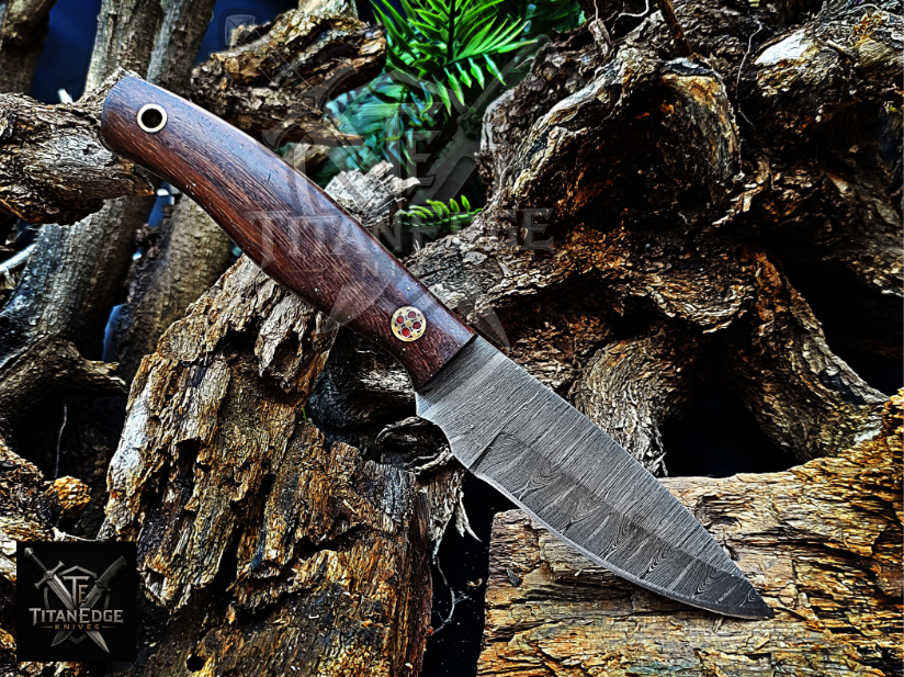Personalized Handmade Damascus Steel Bowie Knife Hunting Knife: Forged Camping Knife, Gift for Groomsmen With Leather Sheath