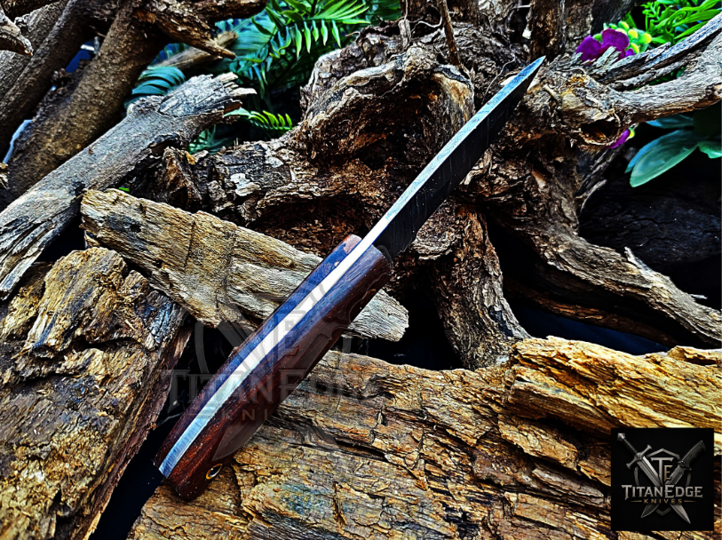 Personalized Handmade Damascus Steel Bowie Knife Hunting Knife: Forged Camping Knife, Gift for Groomsmen With Leather Sheath