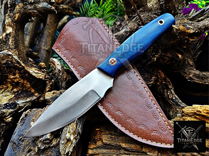 Personalized Handmade Damascus Steel Bowie Knife Hunting Knife: Forged Camping Knife, Gift for Groomsmen With Leather Sheath