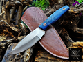 Personalized Handmade Damascus Steel Bowie Knife Hunting Knife: Forged Camping Knife, Gift for Groomsmen With Leather Sheath