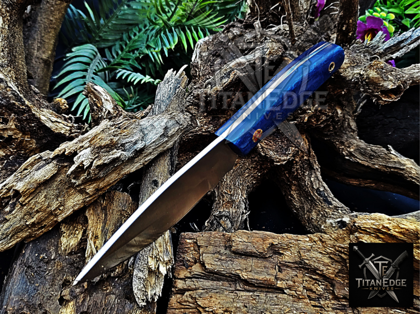 Personalized Handmade Damascus Steel Bowie Knife Hunting Knife: Forged Camping Knife, Gift for Groomsmen With Leather Sheath