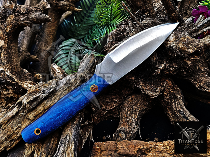 Personalized Handmade Damascus Steel Bowie Knife Hunting Knife: Forged Camping Knife, Gift for Groomsmen With Leather Sheath