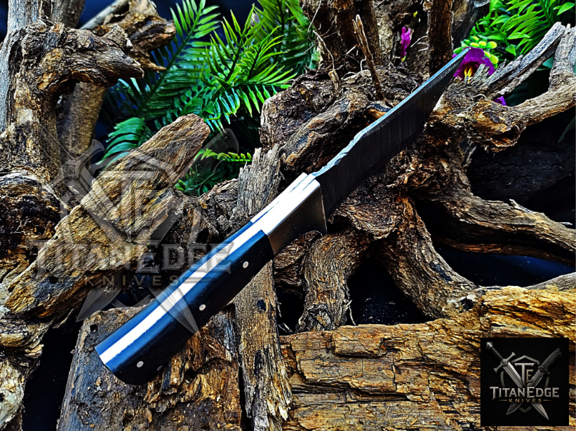 Personalized Handmade Damascus Steel Bowie Knife Hunting Knife: Forged Camping Knife, Gift for Groomsmen With Leather Sheath