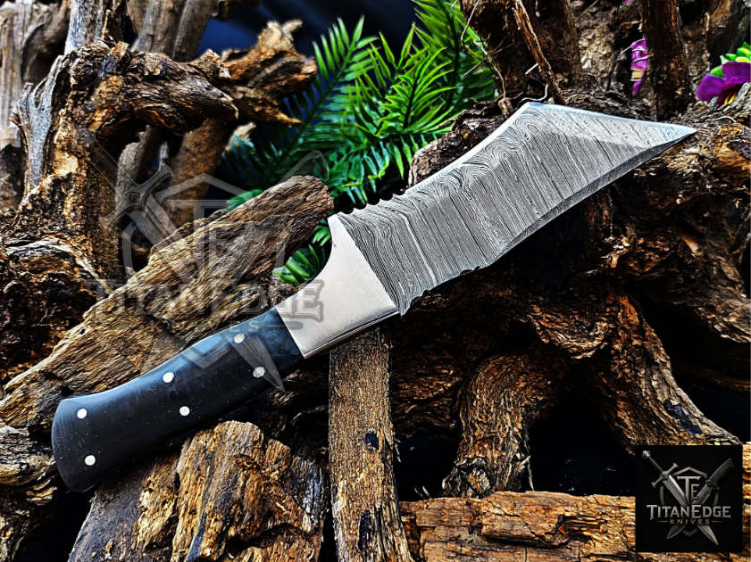 Personalized Handmade Damascus Steel Bowie Knife Hunting Knife: Forged Camping Knife, Gift for Groomsmen With Leather Sheath