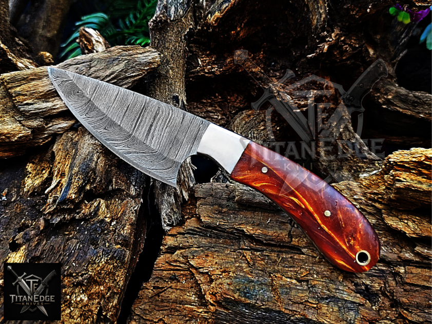 Personalized Handmade Damascus Steel Bowie Knife Hunting Knife: Forged Camping Knife, Gift for Groomsmen With Leather Sheath
