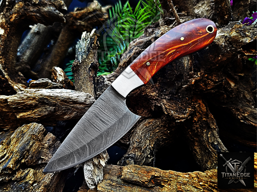 Personalized Handmade Damascus Steel Bowie Knife Hunting Knife: Forged Camping Knife, Gift for Groomsmen With Leather Sheath