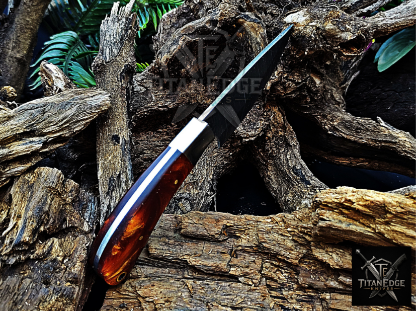 Personalized Handmade Damascus Steel Bowie Knife Hunting Knife: Forged Camping Knife, Gift for Groomsmen With Leather Sheath