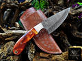 Personalized Handmade Damascus Steel Bowie Knife Hunting Knife: Forged Camping Knife, Gift for Groomsmen With Leather Sheath