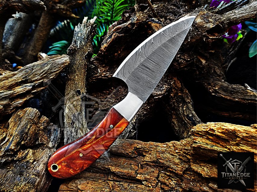 Personalized Handmade Damascus Steel Bowie Knife Hunting Knife: Forged Camping Knife, Gift for Groomsmen With Leather Sheath