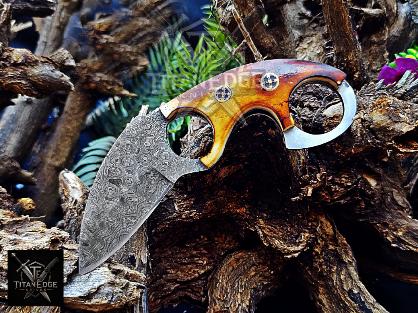 Personalized Handmade Damascus Steel Bowie Knife Hunting Knife: Forged Camping Knife, Gift for Groomsmen With Leather Sheath