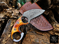 Personalized Handmade Damascus Steel Bowie Knife Hunting Knife: Forged Camping Knife, Gift for Groomsmen With Leather Sheath