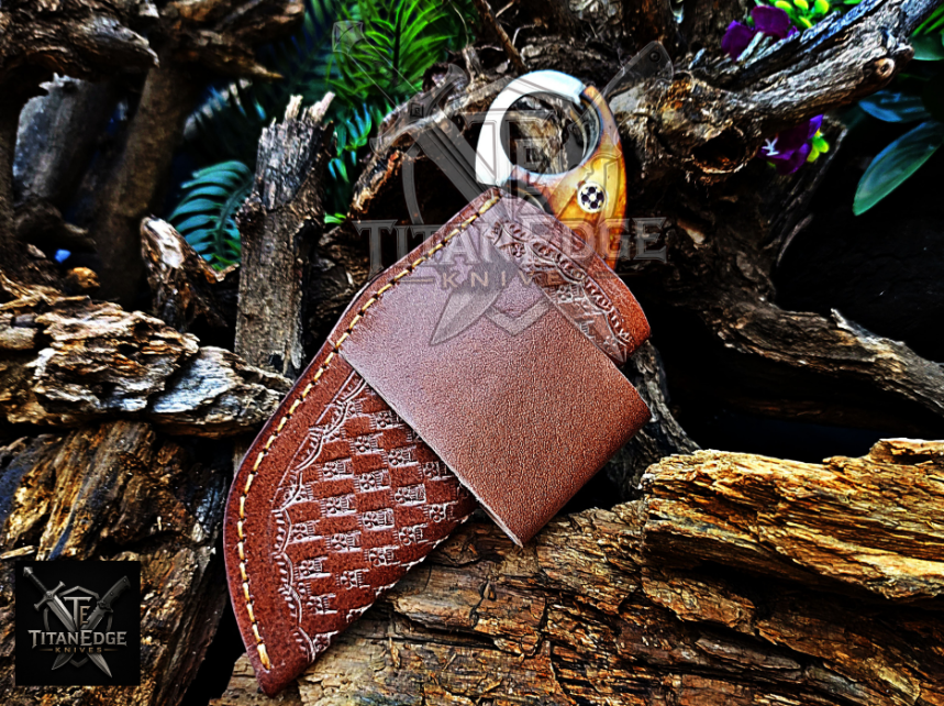 Personalized Handmade Damascus Steel Bowie Knife Hunting Knife: Forged Camping Knife, Gift for Groomsmen With Leather Sheath