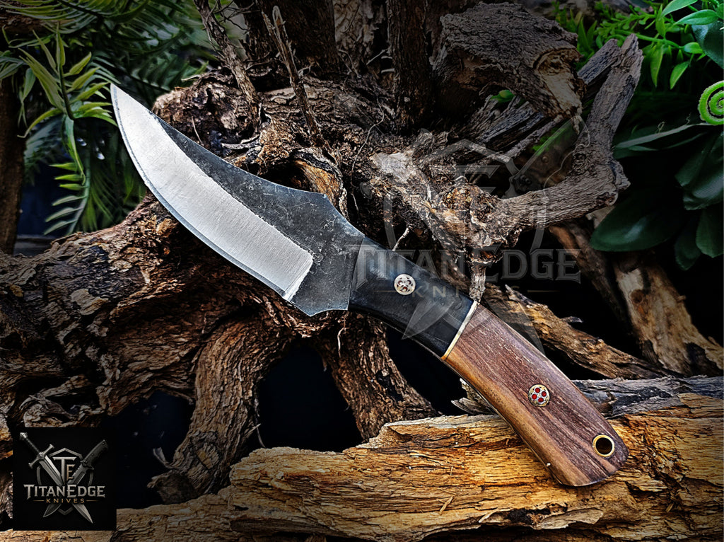 Personalized Handmade Damascus Steel Bowie Knife Hunting Knife: Forged Camping Knife, Gift for Groomsmen With Leather Sheath