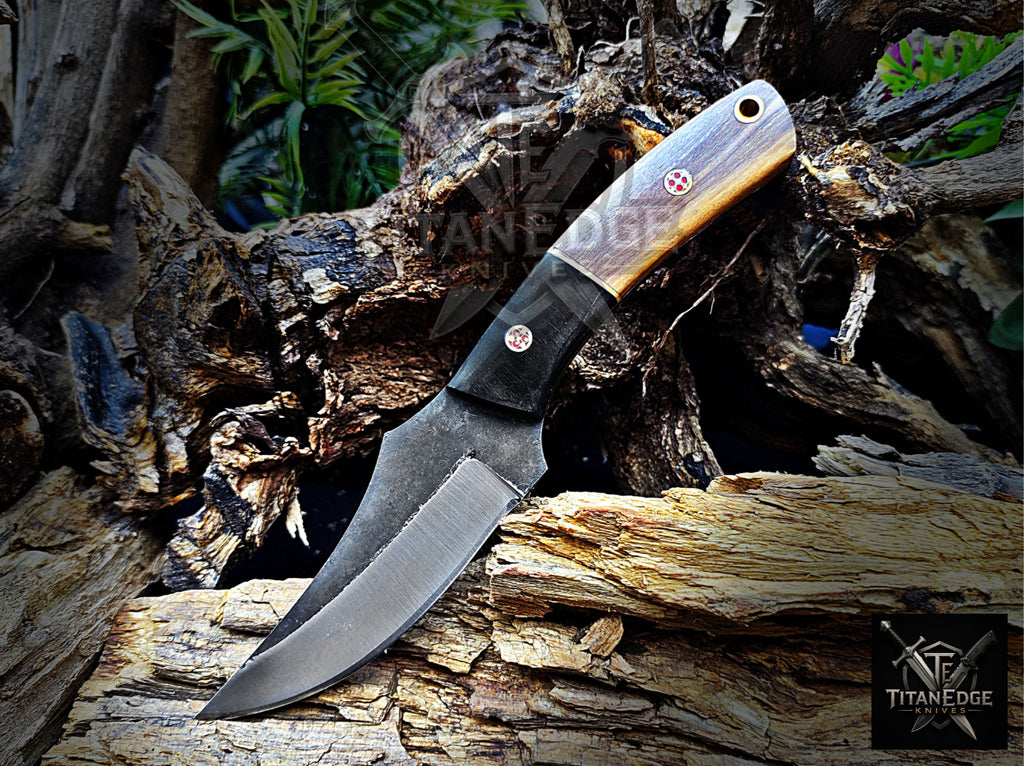 Personalized Handmade Damascus Steel Bowie Knife Hunting Knife: Forged Camping Knife, Gift for Groomsmen With Leather Sheath