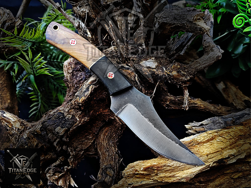Personalized Handmade Damascus Steel Bowie Knife Hunting Knife: Forged Camping Knife, Gift for Groomsmen With Leather Sheath