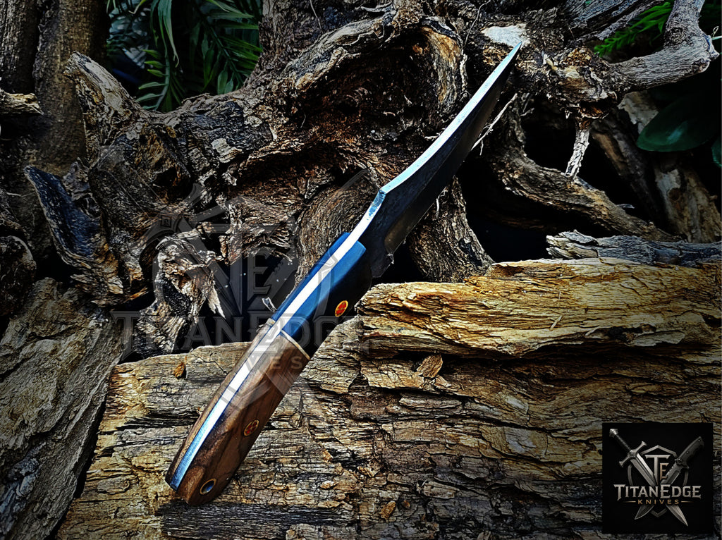 Personalized Handmade Damascus Steel Bowie Knife Hunting Knife: Forged Camping Knife, Gift for Groomsmen With Leather Sheath