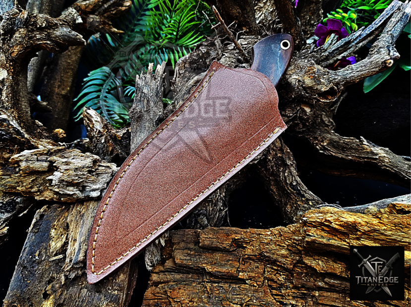 Personalized Handmade Damascus Steel Bowie Knife Hunting Knife: Forged Camping Knife, Gift for Groomsmen With Leather Sheath