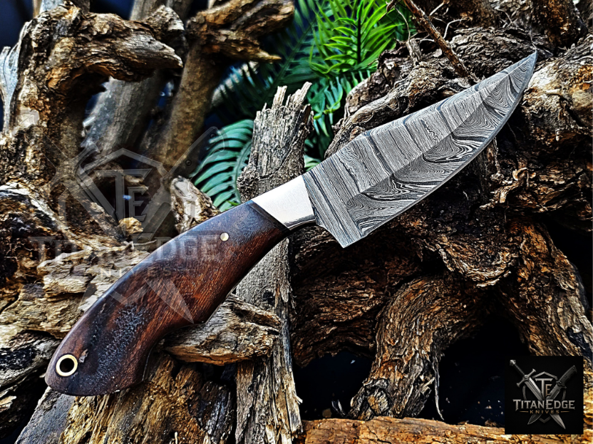 Personalized Handmade Damascus Steel Bowie Knife Hunting Knife: Forged Camping Knife, Gift for Groomsmen With Leather Sheath